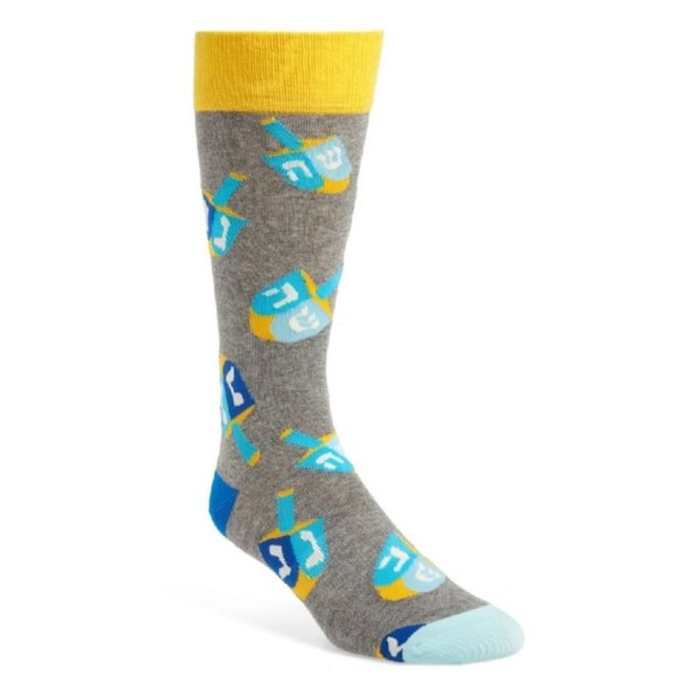 FUN SOCKS Men's Dreidel Socks